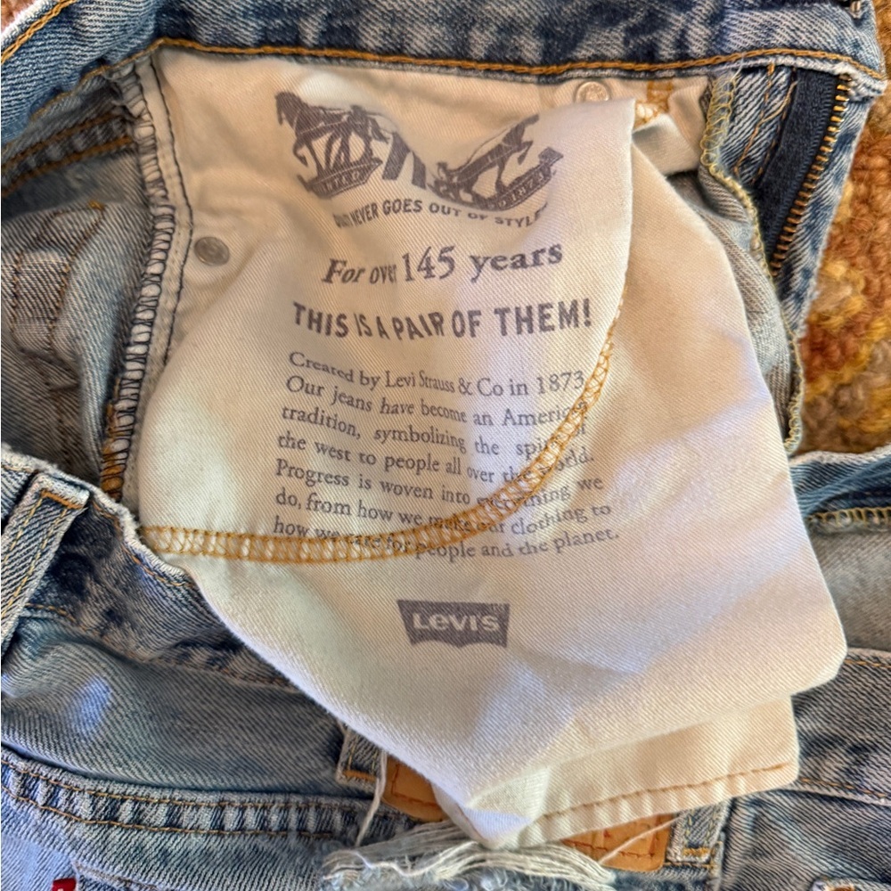 Vintage Levi’s Distressed Straight-Leg Jeans - Picture 7 of 13
